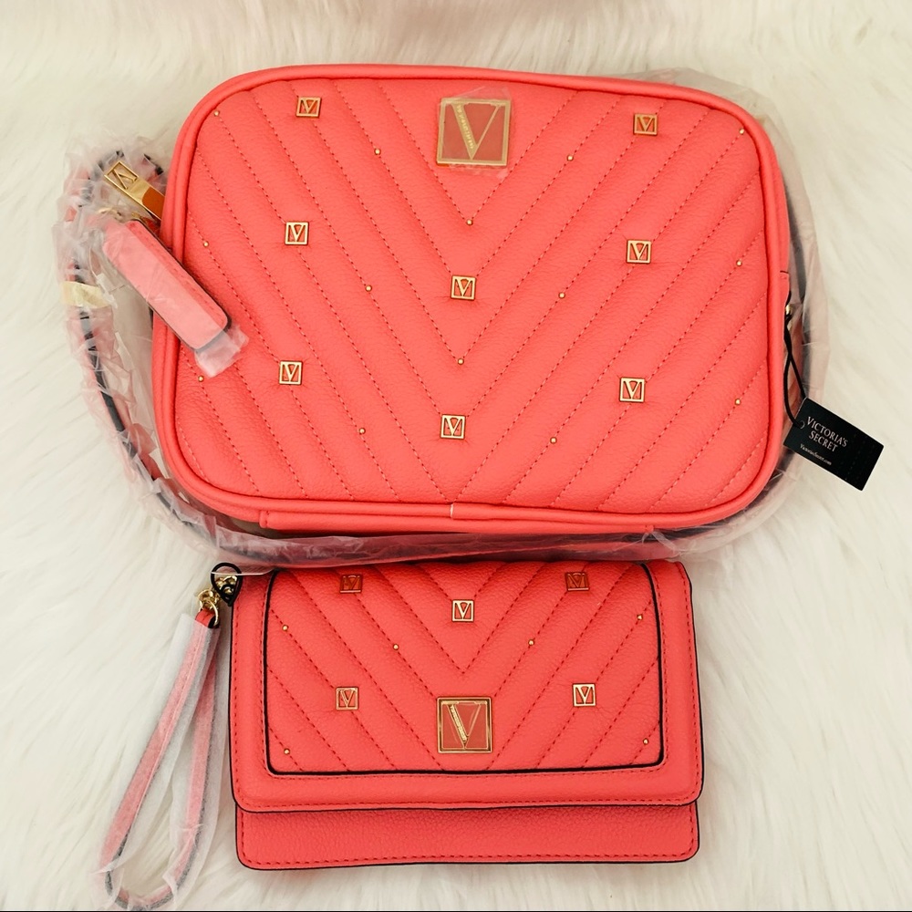 VS Crossbody Bag and Clutch Wallet Wrislet Set